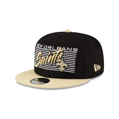 New Orleans Saints Gorra | New Era NFL Retro 9fifty Snapback Cap Mexico - Negros
